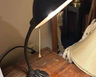 22" tall metal ornate lamp