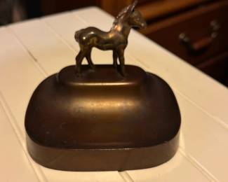 Bronze Horse Figurine Ashtray