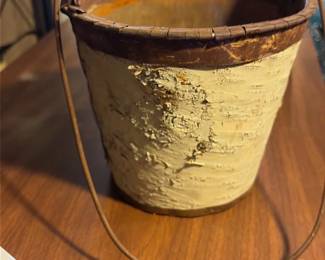 Vintage Birch Bark Pail