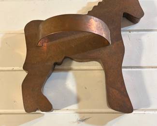VTG Metal Horse Cookie Cutter 7" x 7"