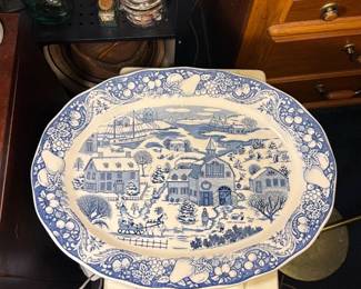 Sanyei Blue White Platter