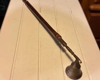 Brass Candle Snuffer with Wood Handle