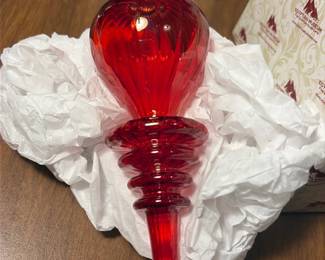 Egyptian Museum Red Blown Glass Ornament