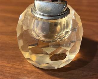 Crystal Hand Cut Tabletop Lighter