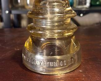 Whitall Tatum Co Insulator No 1 Lt Amber