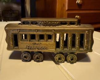 San Francisco Cable Car Brass Figurine