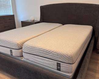 King size bed frame with Sleep Number adjustable bed