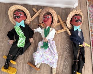 Vintage puppet dolls