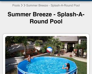 **AVAILABLE FOR PRESALE** Aqua Quip Summer Breeze Splash-A-Round Above Ground Pool