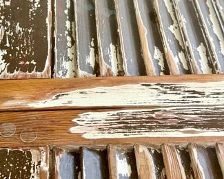 top made of shutters with glass