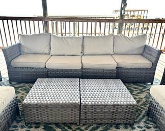 $780 outdoor patio set sofa, loveseat and 2 armchairs