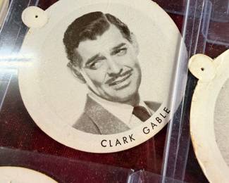 1930s 40s movie star ice cream collectible tops