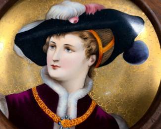 Antique porcelain portrait plate