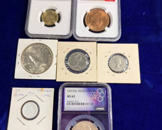 Collection of various coins