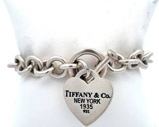 Tiffany & Co. Heart Charm Toggle Bracelet