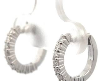 NEW! 0.51 Carat Diamond Huggie Hoop Earrings