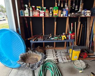 garage supplies, yard and garden, hose pool, great bird bath