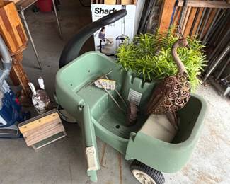 kids cart, yard stuff, wood pieces