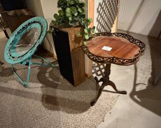 great table, speaker and chair