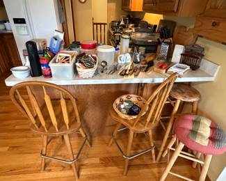 stools and kitchen tools