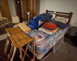 bed, lightly used, and some more stuff