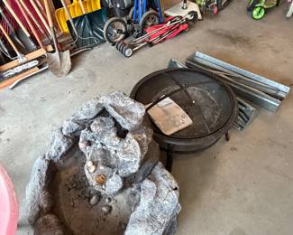 fountain and firepit