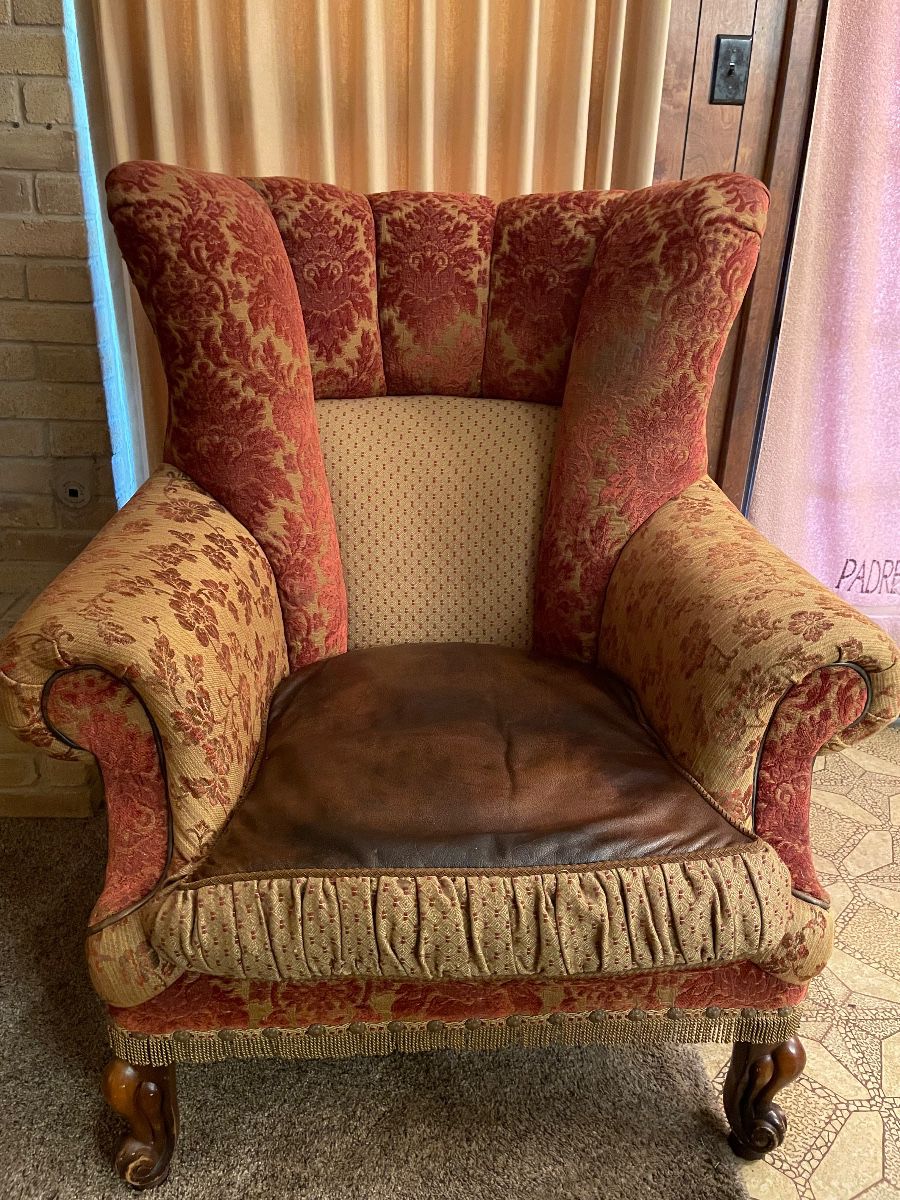 Jeff Zimmerman French Provincial Channel Back Arm Chair