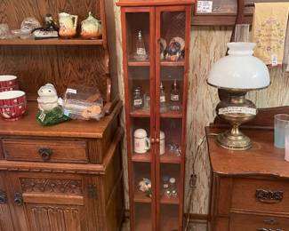 McM Modern Tall Slim Curio Cabinet