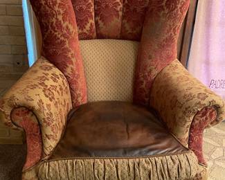 Jeff Zimmerman French Provincial Channel Back Arm Chair