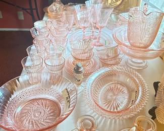Large Collection of Pink Depression