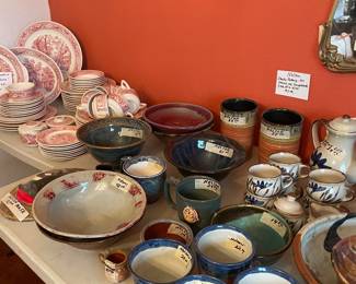 Large Collection of Nelson Handmade Pottery