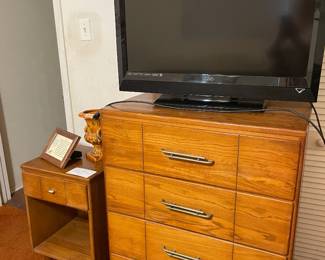 MCM Chest of Drawers and Night Stand/ Vizio 32” LCD Hd Tv