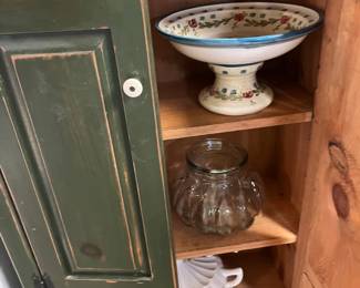 Wooden Storage Cabinet, Green