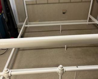 Full-Sized Wrought Iron Bed Frame (Headboard, Footboard & Mattress Supports)