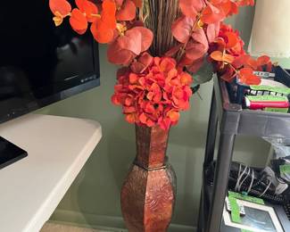 Tall Vase with Artificial Assortment