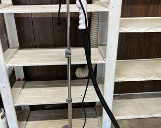 Clothing Steamer, Plastic & Wooden Shelving