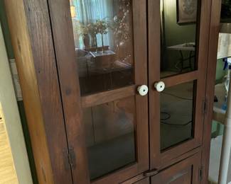 Antique Rustic Curio Cabinet