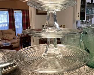 Cake/Dessert Footed Plate Trio