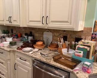 cookbooks, pyrex, tervis, misc.