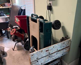 workmate, garden wagon, chipper shredder, leaf sweeper