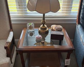 lamp, end table , misc.