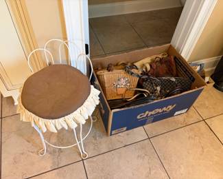 vanity seat, purses