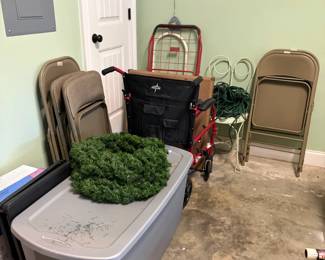 folding chairs, cart, wheelchair, rollatators, ice cream chair, Christmas decor