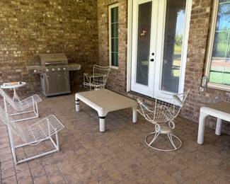 vintage porch furniture, cushions will be included, grill