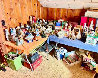 Large collection of vintage decanters