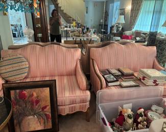 Vintage matching settees