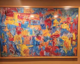 28  Abstract Colorful US Map Art Painting