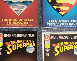 195  DC Superman Comics Reign of the Supermen Set 4 Comics
