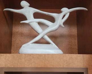 126  Modern Abstract Dancing Couple Sculpture