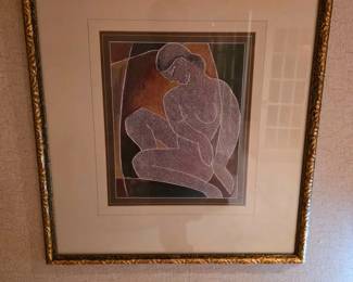 94  Framed Abstract Figurative Art